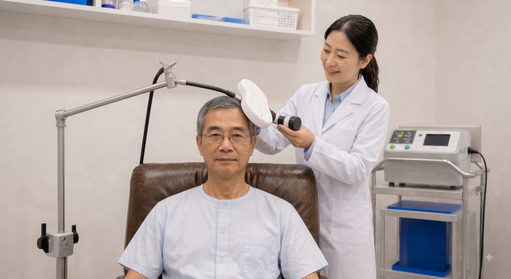 old-man-receive-rtms-treatment